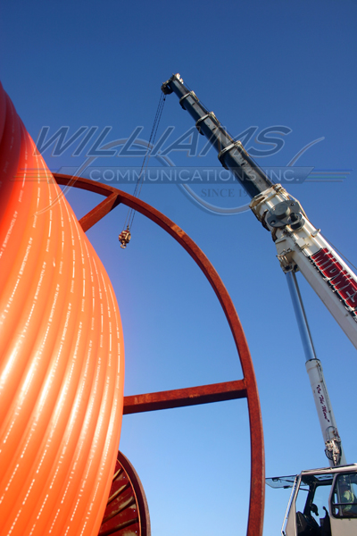 Williams Communications Inc. - Fiber Optic Conduit Reel, Construction Crane - Photograher Jared Pragel